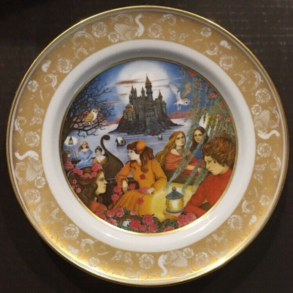 The Grimm’s Fairy Tales Porcelain Plate The Twelve Dancing Princesses RARE 1978 - Picture 1 of 6